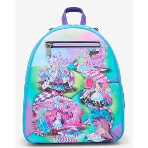 NEW! Loungefly Disney Alice In Wonderland Scences Mini Backpack